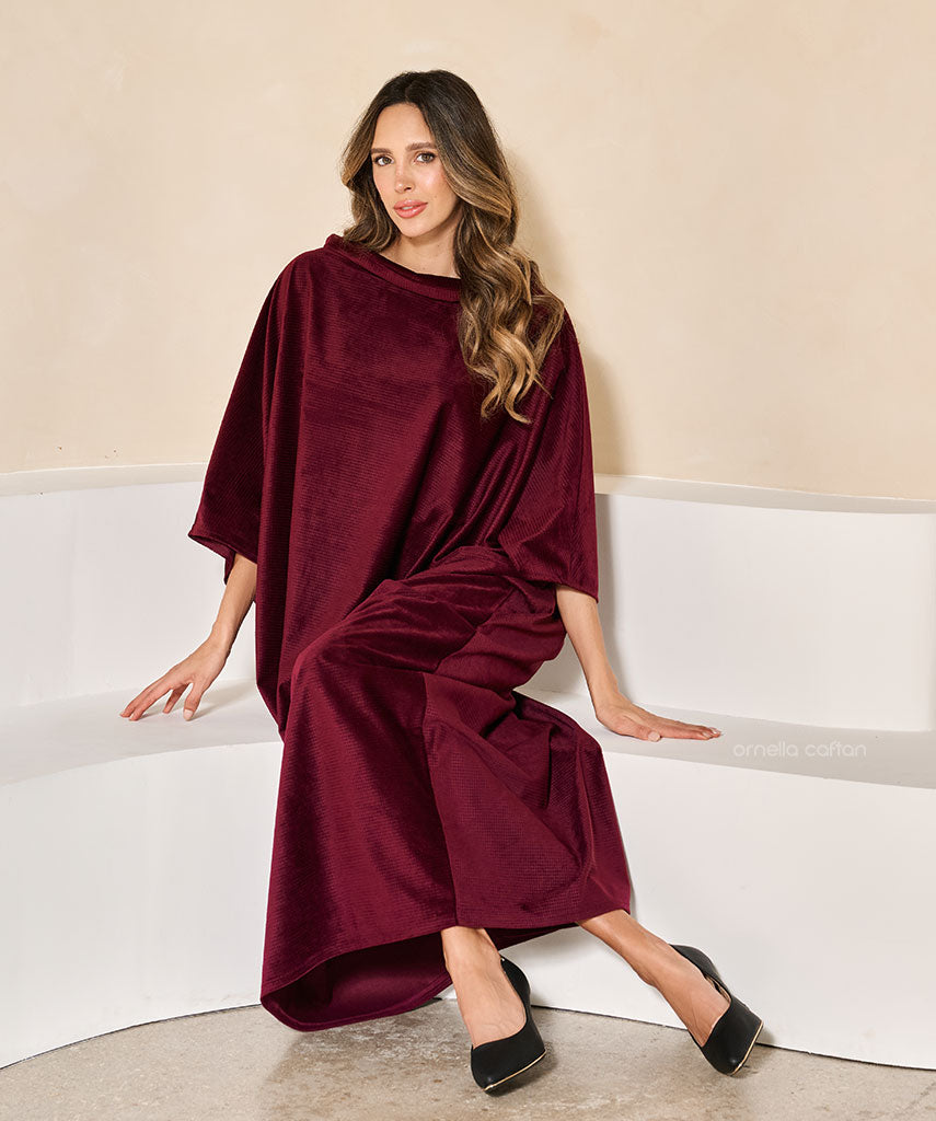Caftano in velluto caldo e morbido - Ornella Caftan™