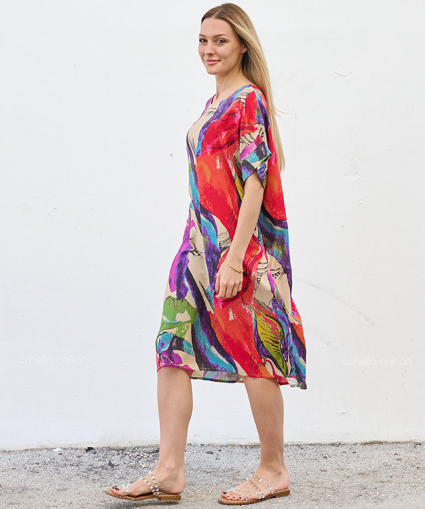 Casual, Abito Corto con Tasche – Ornella Caftan™