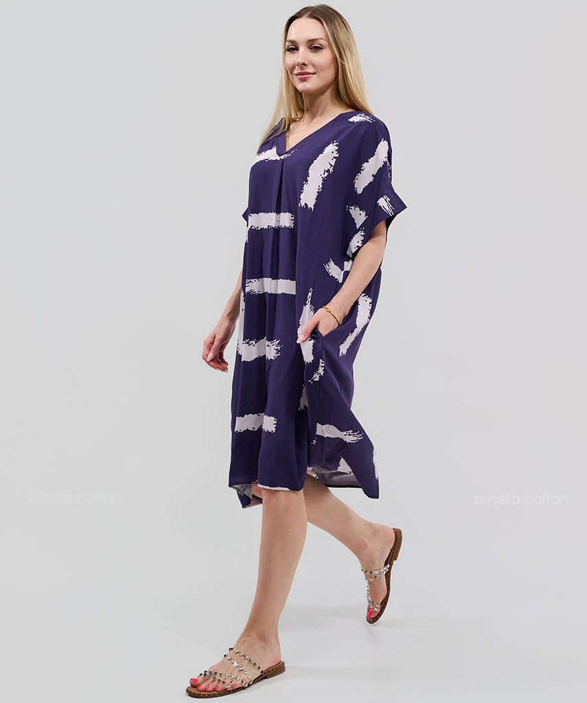 Casual, Abito Corto con Tasche – Ornella Caftan™