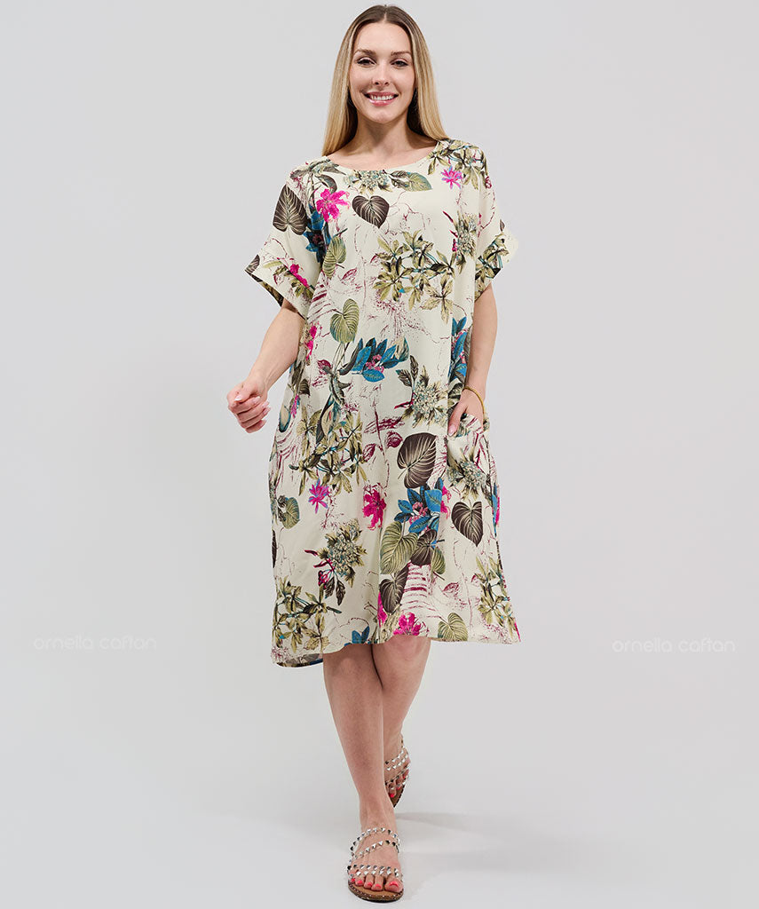 Casual, Abito Corto con Tasche – Ornella Caftan™