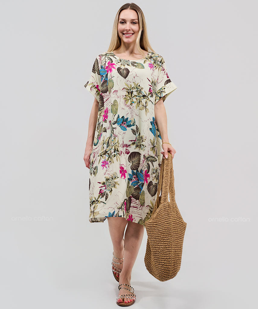 Casual, Abito Corto con Tasche – Ornella Caftan™