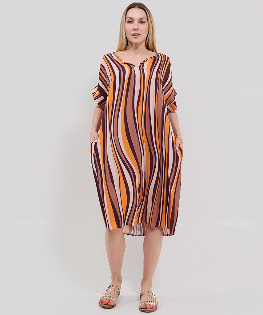 Casual, Abito Corto con Tasche – Ornella Caftan™