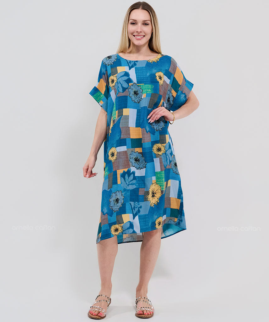 Casual, Abito Corto con Tasche – Ornella Caftan™