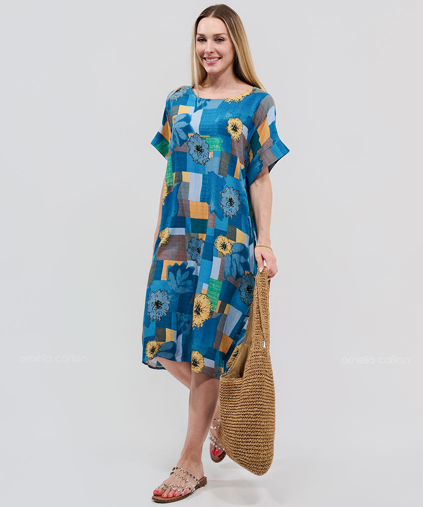 Casual, Abito Corto con Tasche – Ornella Caftan™