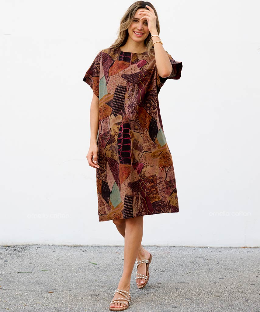 Casual, Abito Corto con Tasche – Ornella Caftan™