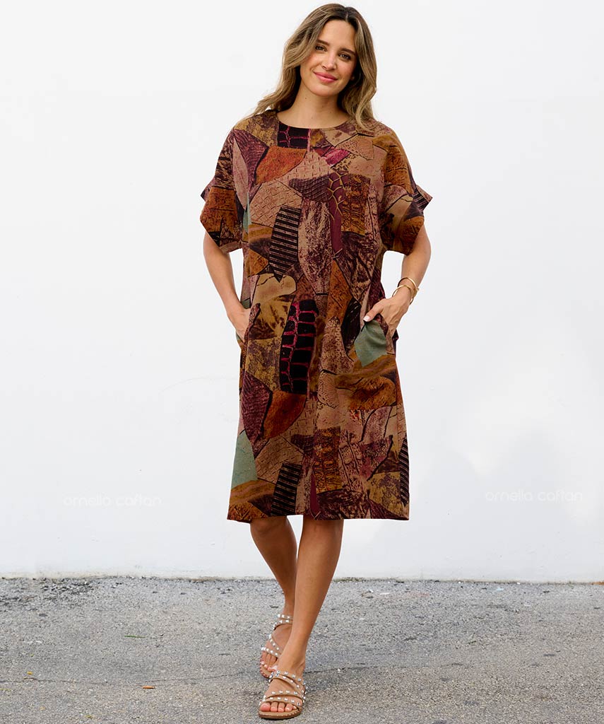 Casual, Abito Corto con Tasche – Ornella Caftan™