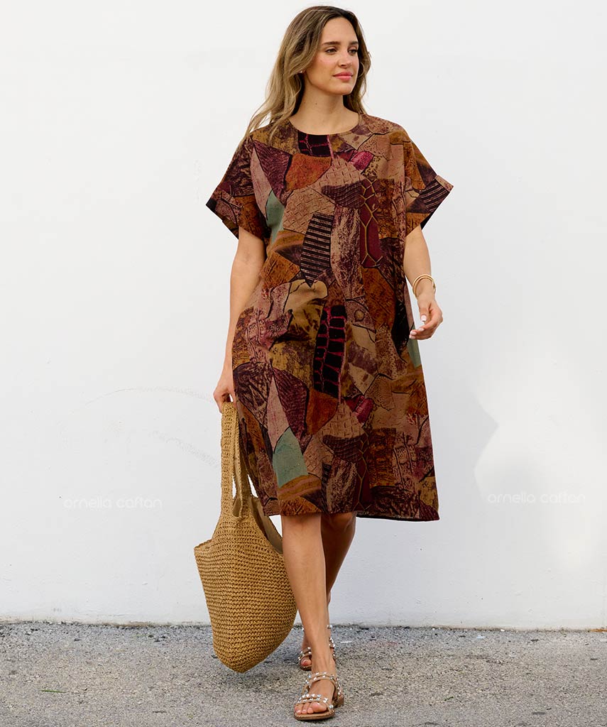 Casual, Abito Corto con Tasche – Ornella Caftan™