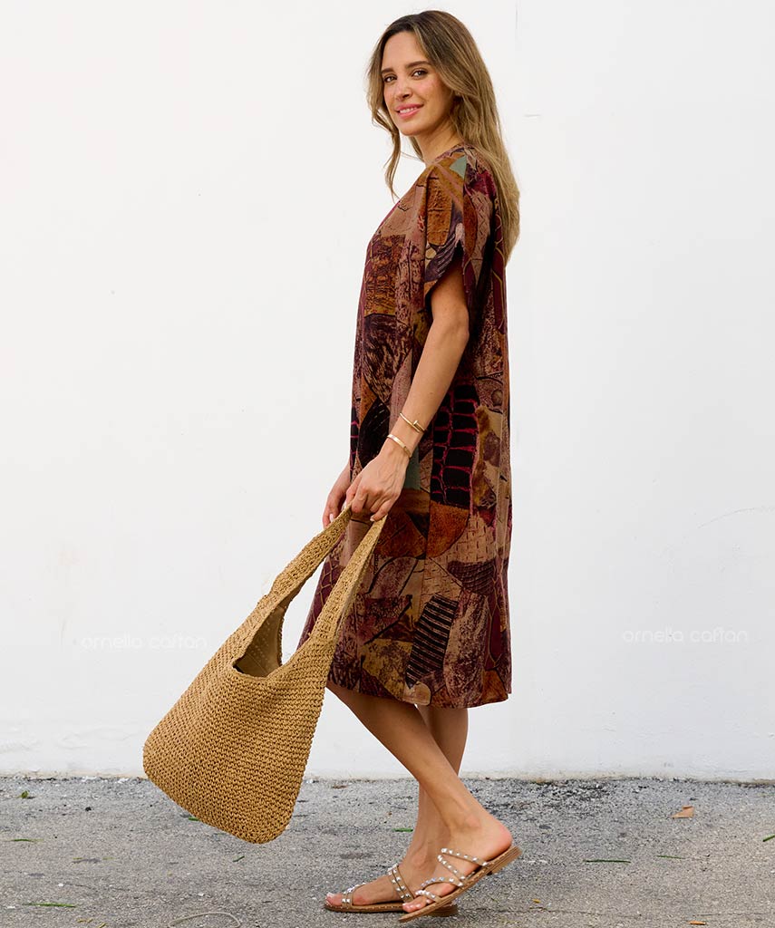 Casual, Abito Corto con Tasche – Ornella Caftan™