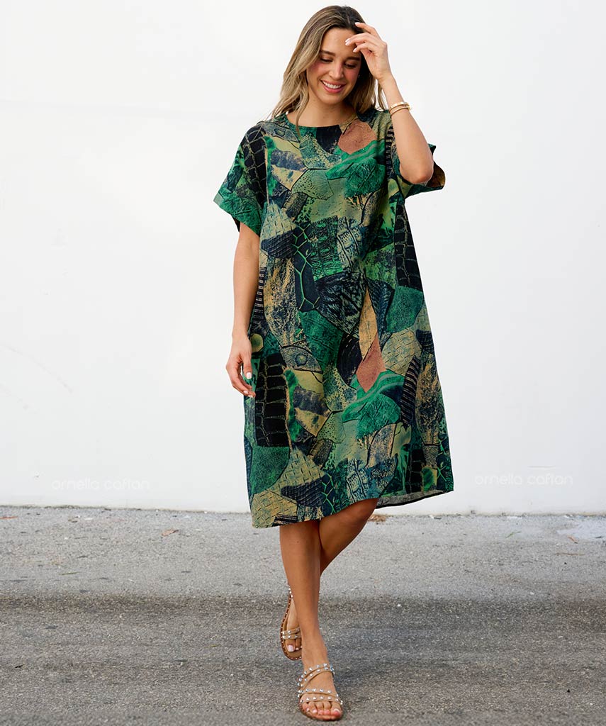 Casual, Abito Corto con Tasche – Ornella Caftan™