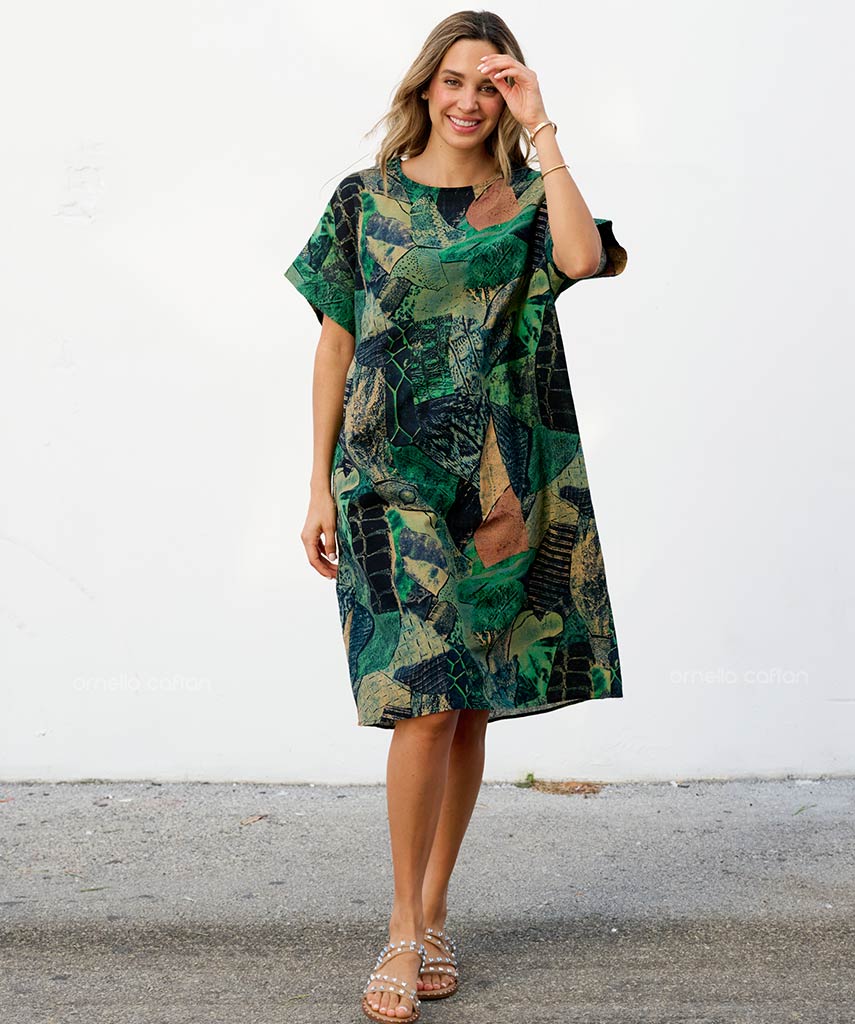 Casual, Abito Corto con Tasche – Ornella Caftan™