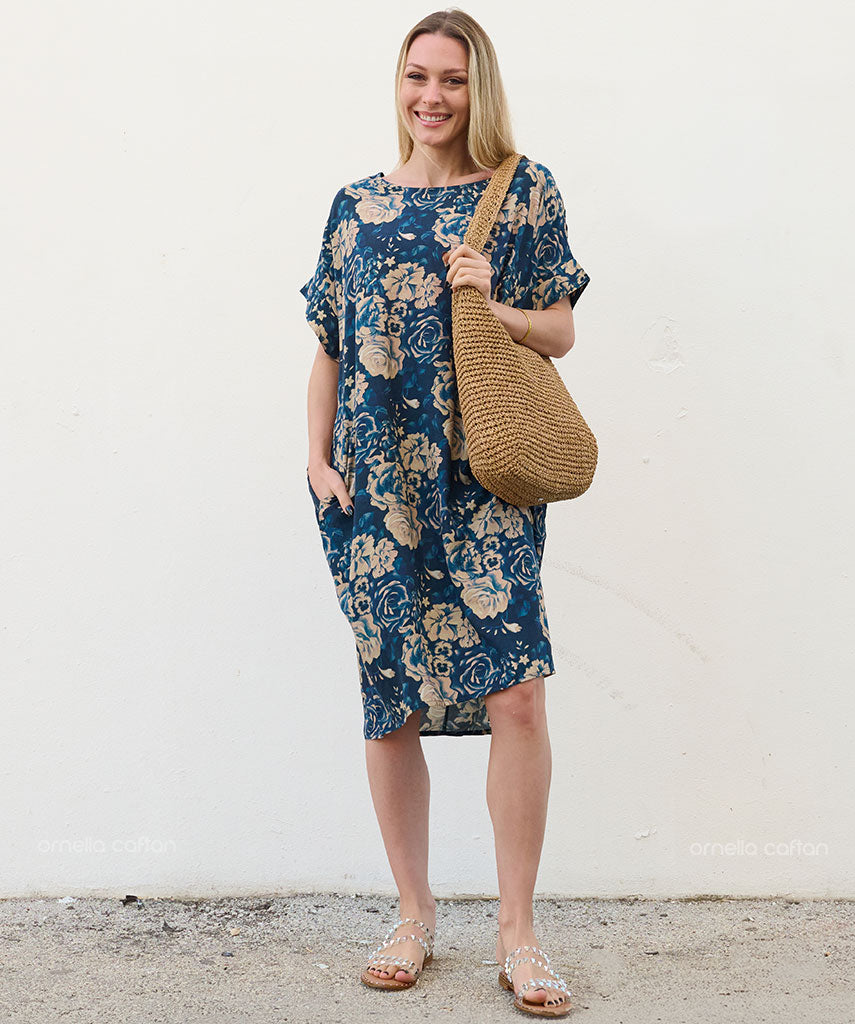 Casual, Abito Corto con Tasche – Ornella Caftan™