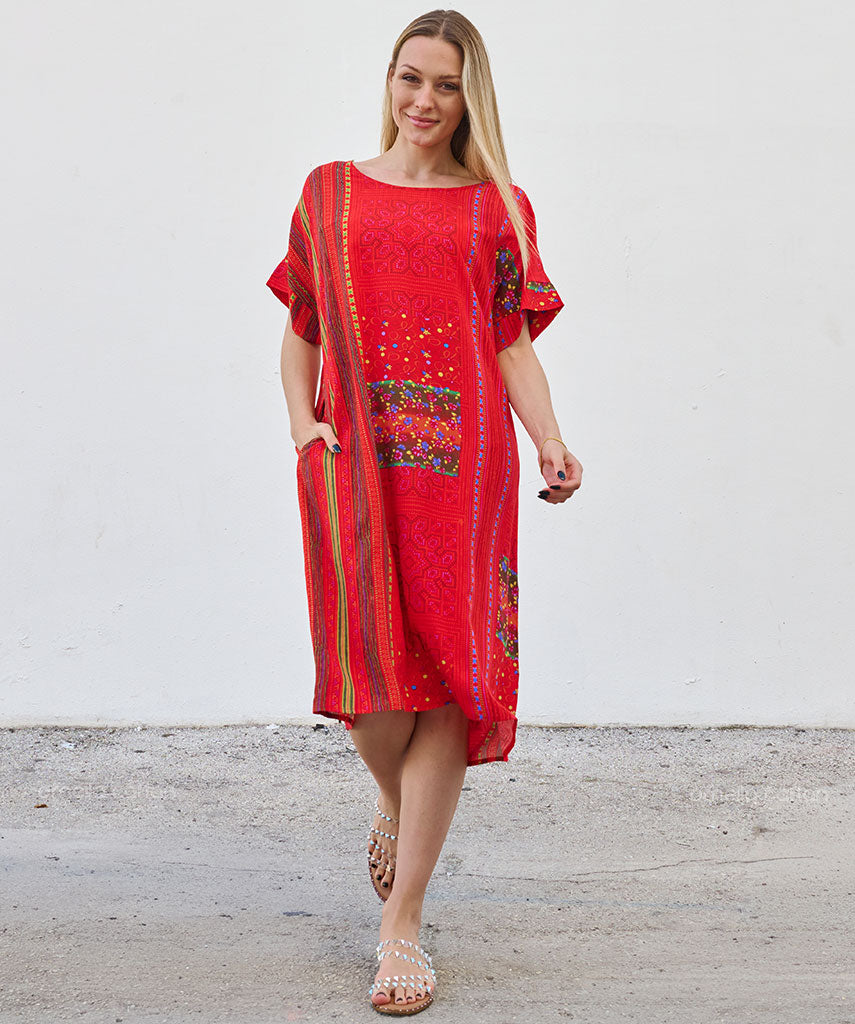 Casual, Abito Corto con Tasche – Ornella Caftan™