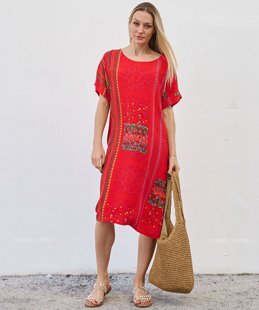 Casual, Abito Corto con Tasche – Ornella Caftan™