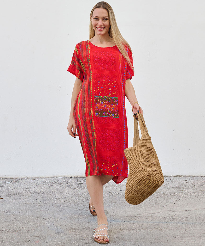 Casual, Abito Corto con Tasche – Ornella Caftan™