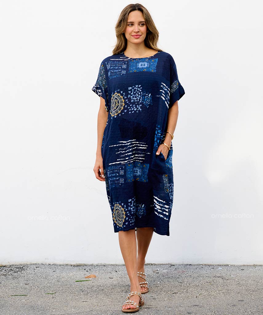 Casual, Abito Corto con Tasche – Ornella Caftan™