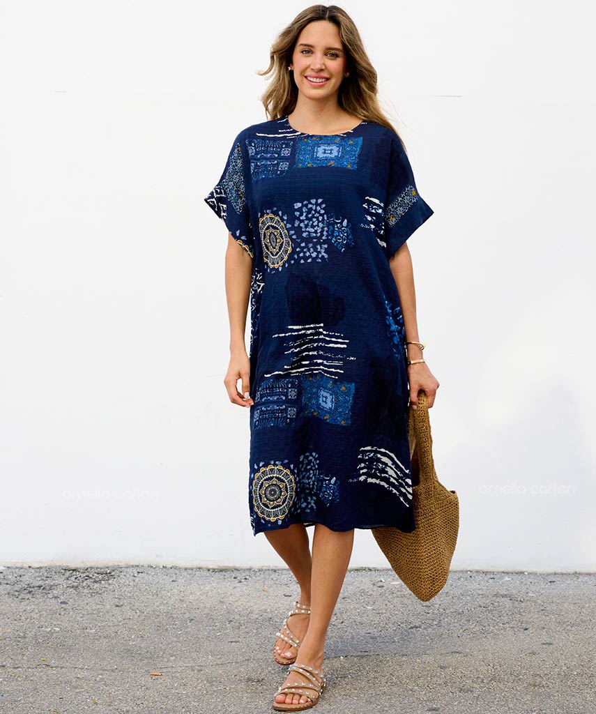 Casual, Abito Corto con Tasche – Ornella Caftan™