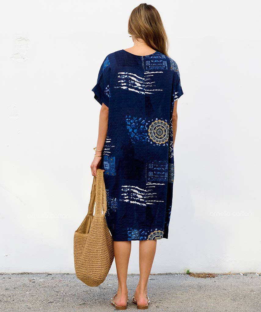 Casual, Abito Corto con Tasche – Ornella Caftan™