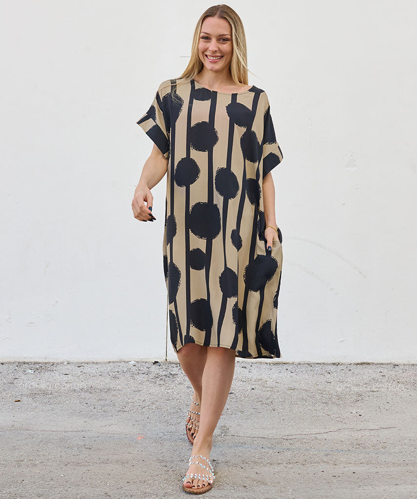 Casual, Abito Corto con Tasche – Ornella Caftan™