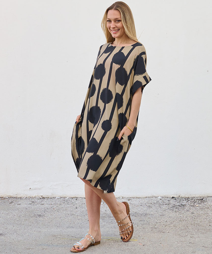 Casual, Abito Corto con Tasche – Ornella Caftan™