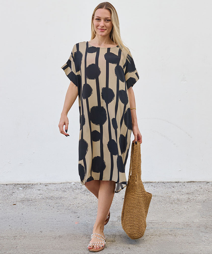 Casual, Abito Corto con Tasche – Ornella Caftan™