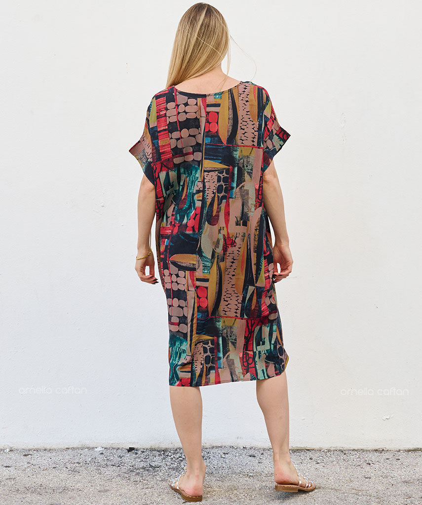 Casual, Abito Corto con Tasche – Ornella Caftan™