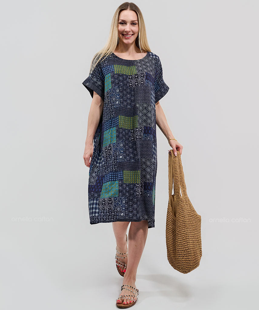 Casual, Abito Corto con Tasche – Ornella Caftan™