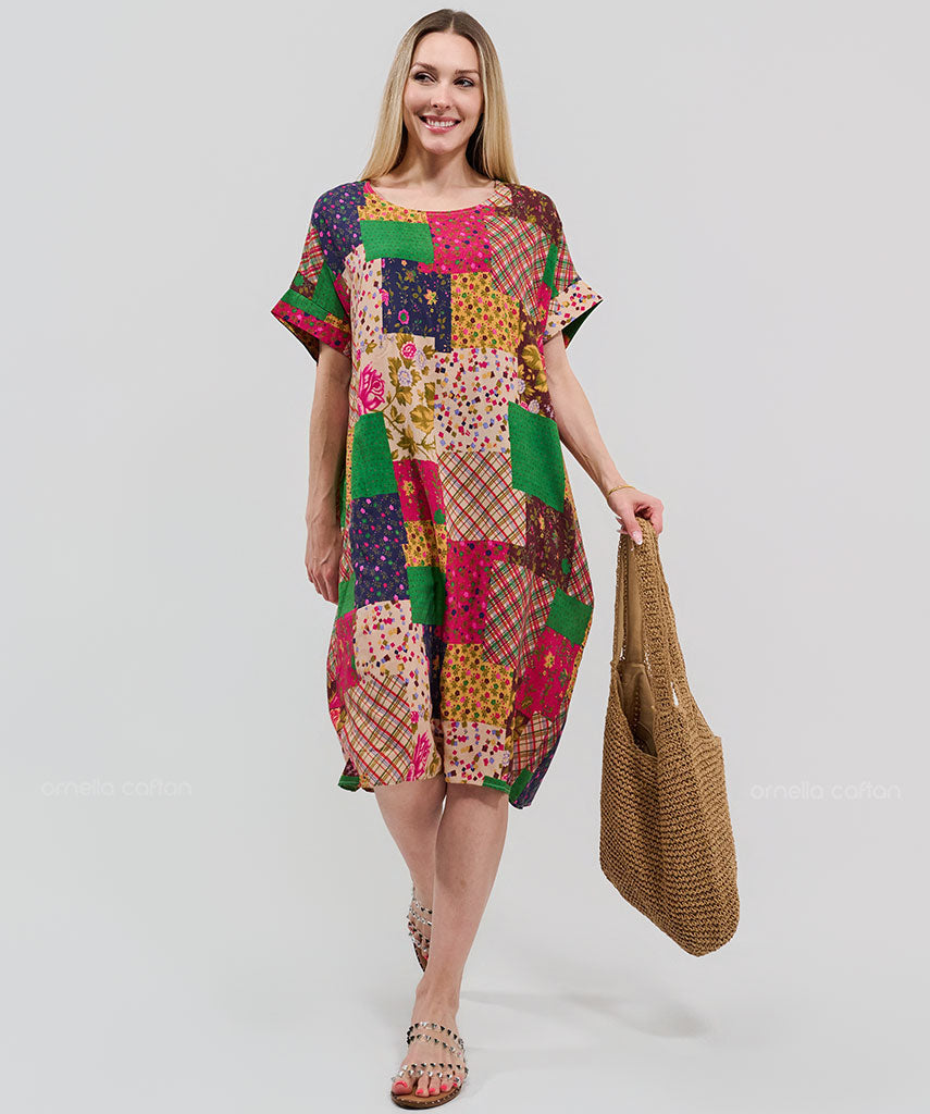 Casual, Abito Corto con Tasche – Ornella Caftan™