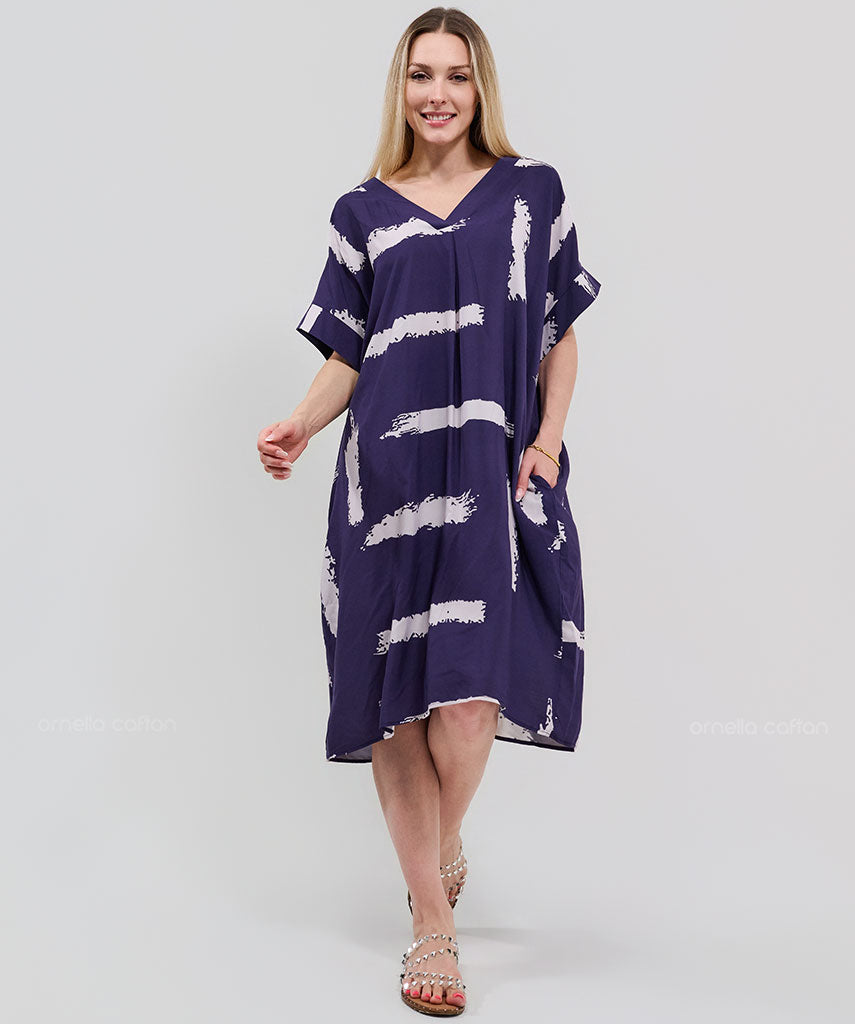 Casual, Abito Corto con Tasche – Ornella Caftan™