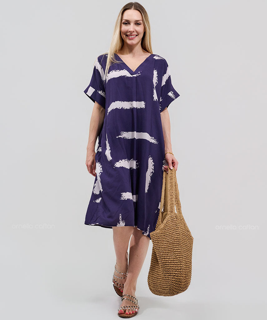 Casual, Abito Corto con Tasche – Ornella Caftan™