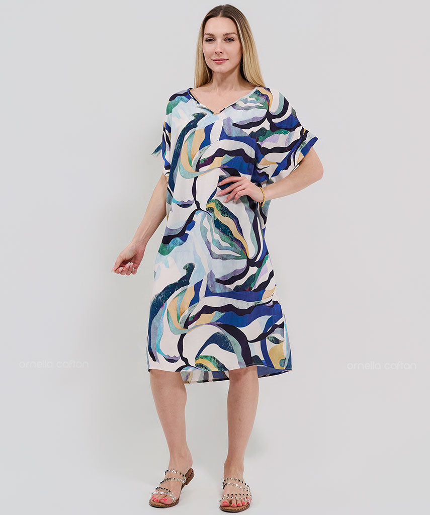 Casual, Abito Corto con Tasche – Ornella Caftan™