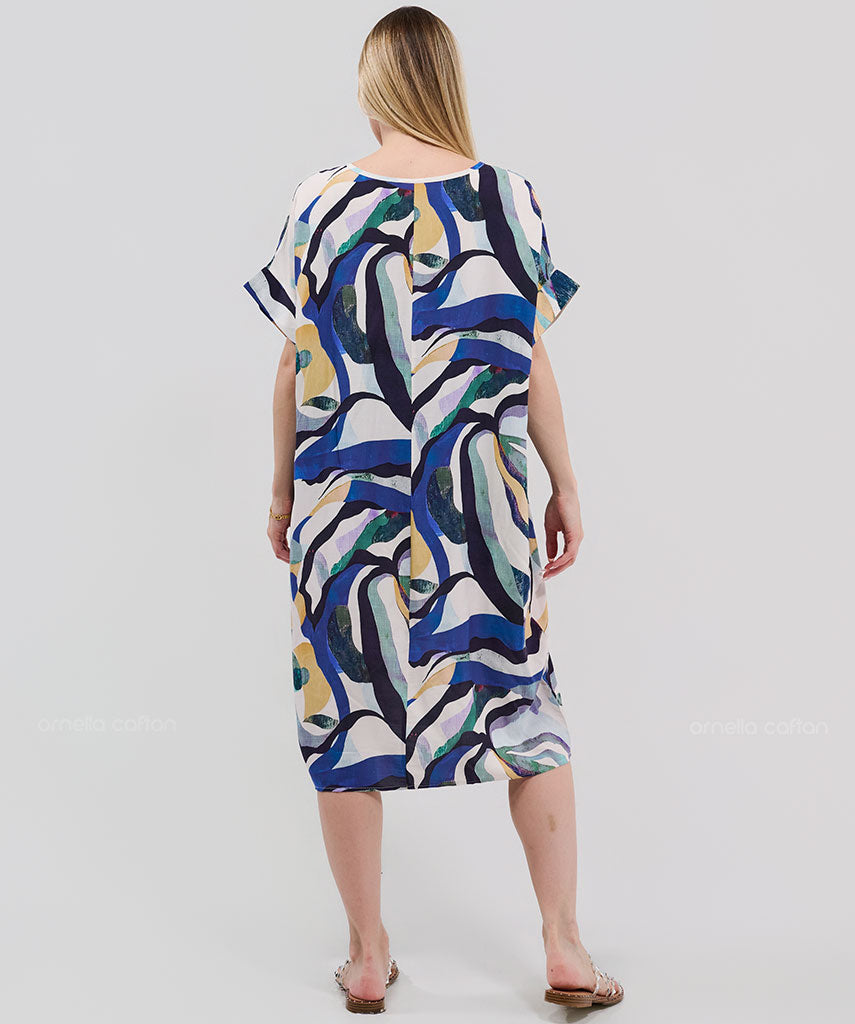 Casual, Abito Corto con Tasche – Ornella Caftan™