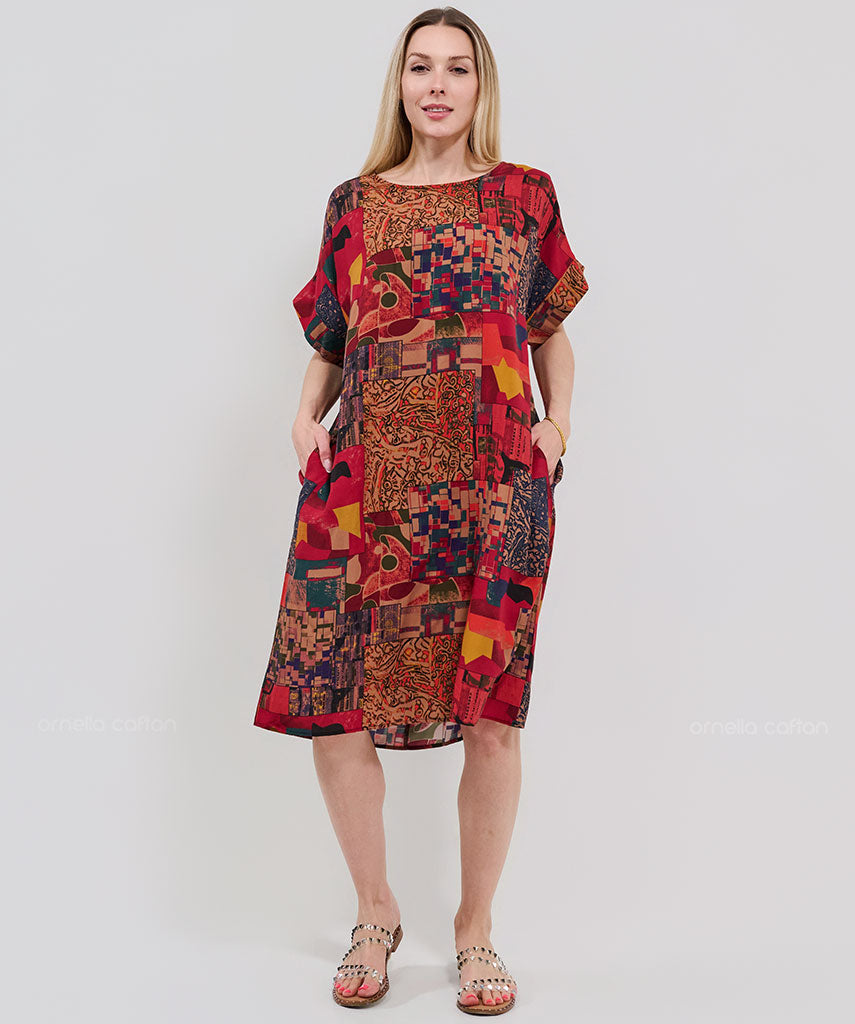 Casual, Abito Corto con Tasche – Ornella Caftan™