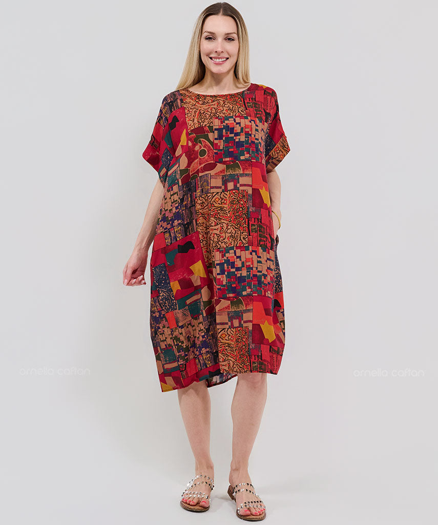 Casual, Abito Corto con Tasche – Ornella Caftan™