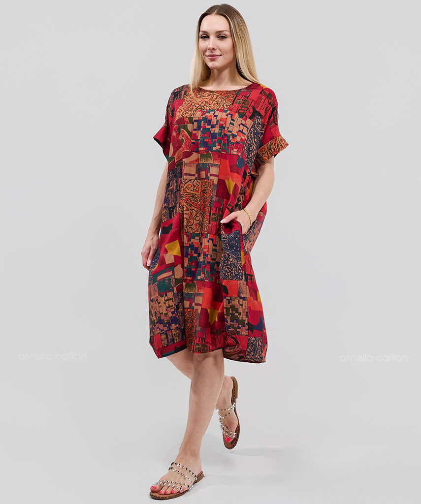 Casual, Abito Corto con Tasche – Ornella Caftan™