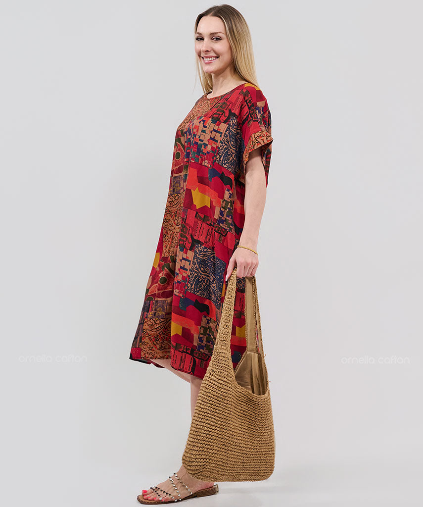 Casual, Abito Corto con Tasche – Ornella Caftan™
