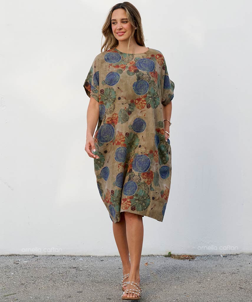 Casual, Abito Corto con Tasche – Ornella Caftan™