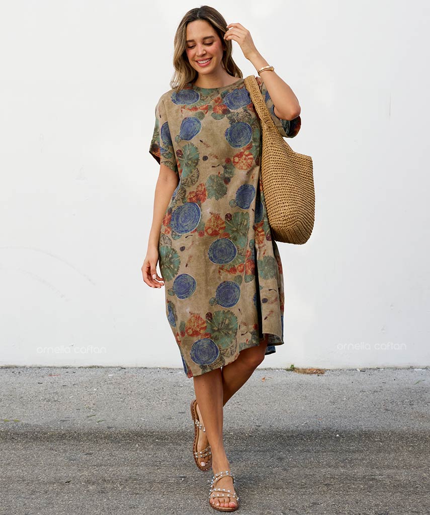 Casual, Abito Corto con Tasche – Ornella Caftan™