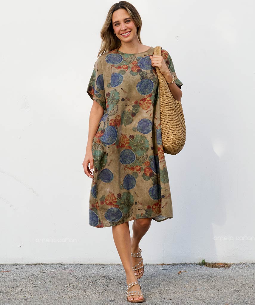 Casual, Abito Corto con Tasche – Ornella Caftan™