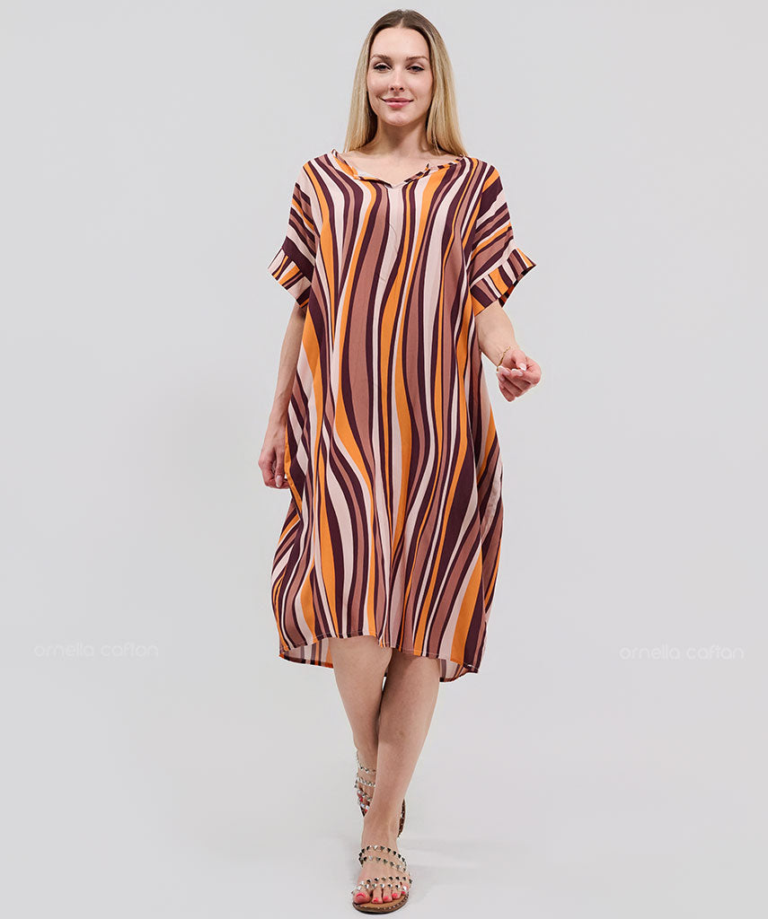 Casual, Abito Corto con Tasche – Ornella Caftan™