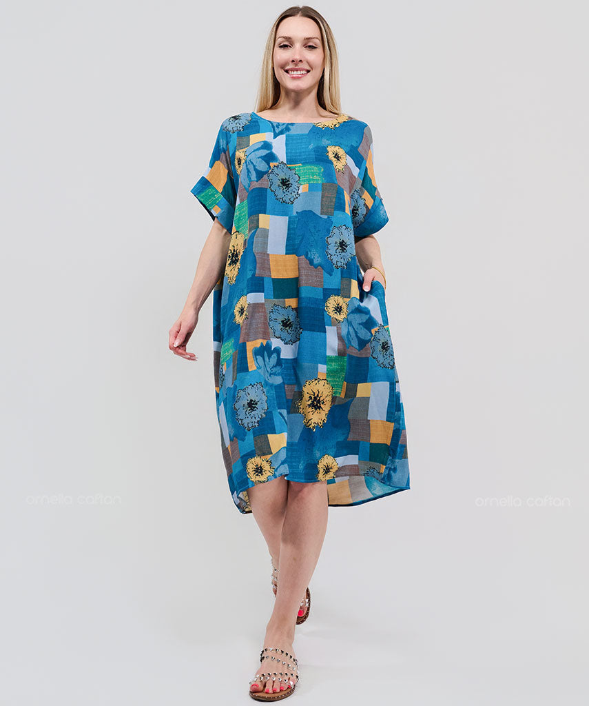 Casual, Abito Corto con Tasche – Ornella Caftan™