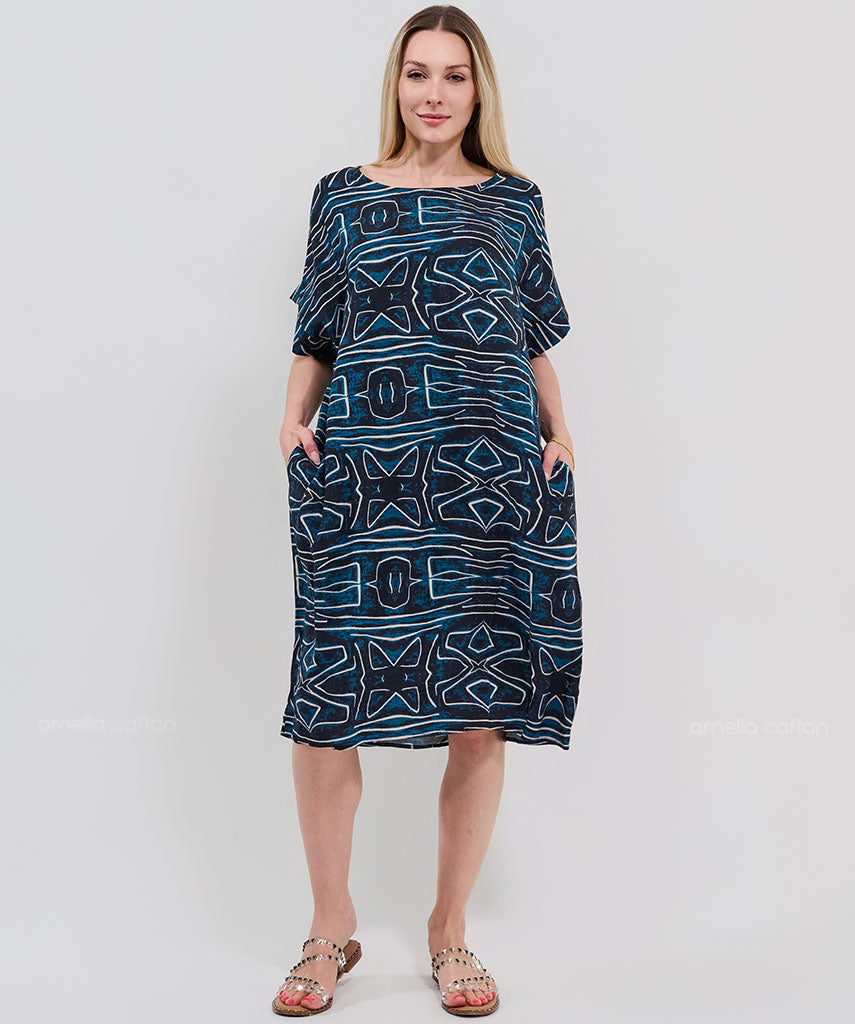 Casual, Abito Corto con Tasche – Ornella Caftan™