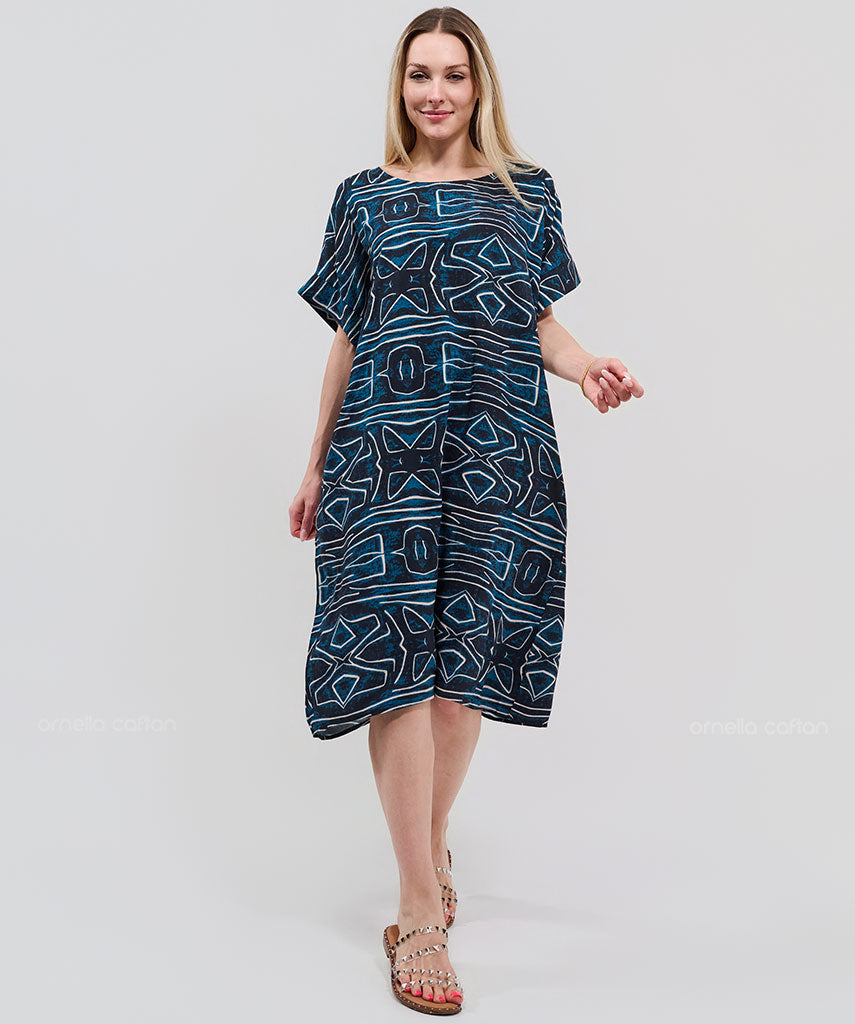 Casual, Abito Corto con Tasche – Ornella Caftan™