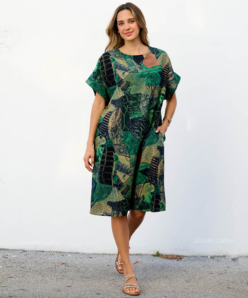 Casual, Abito Corto con Tasche – Ornella Caftan™