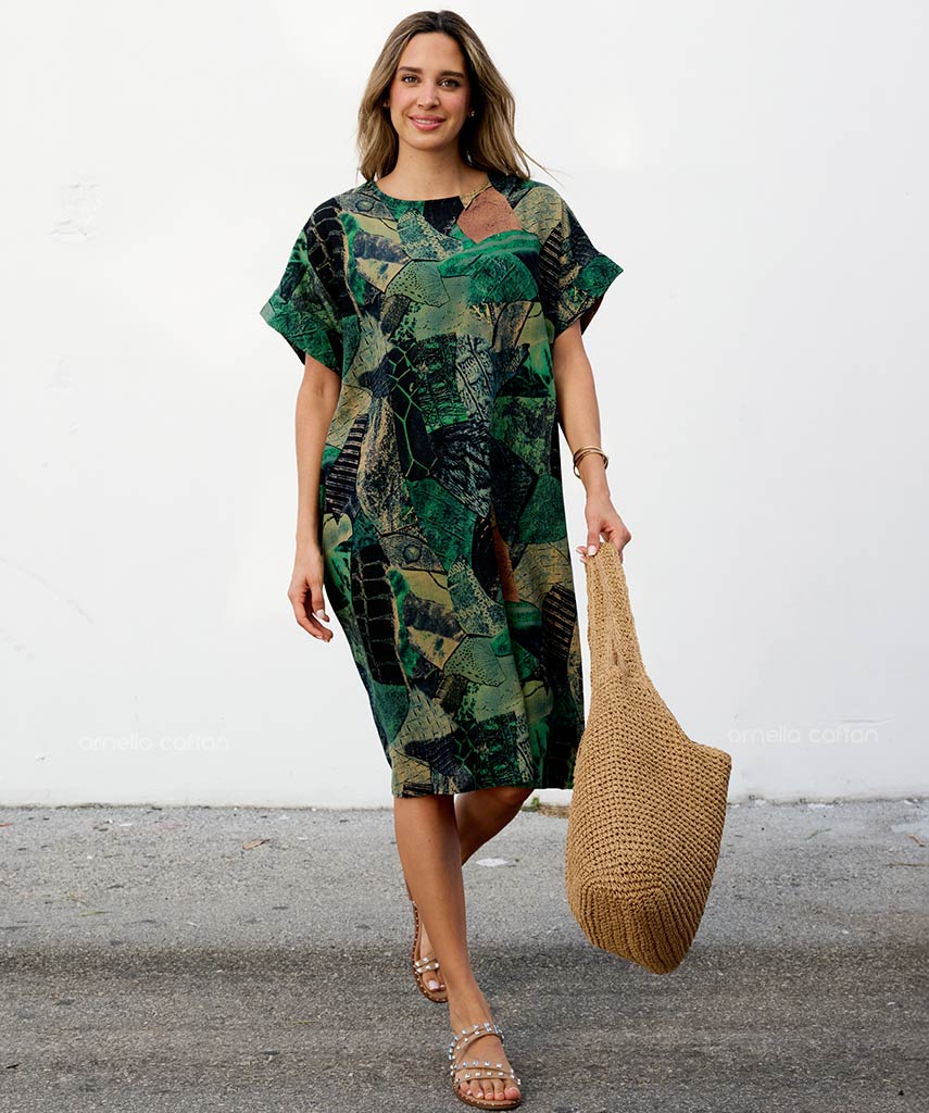 Casual, Abito Corto con Tasche – Ornella Caftan™
