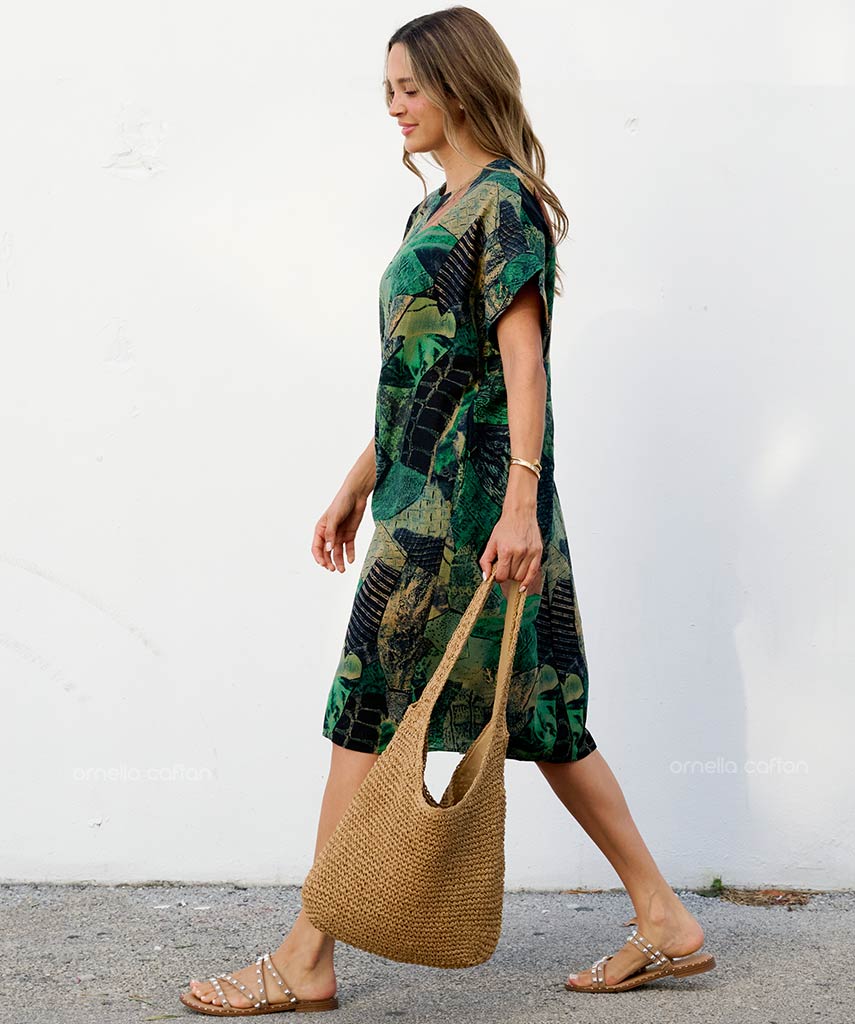Casual, Abito Corto con Tasche – Ornella Caftan™
