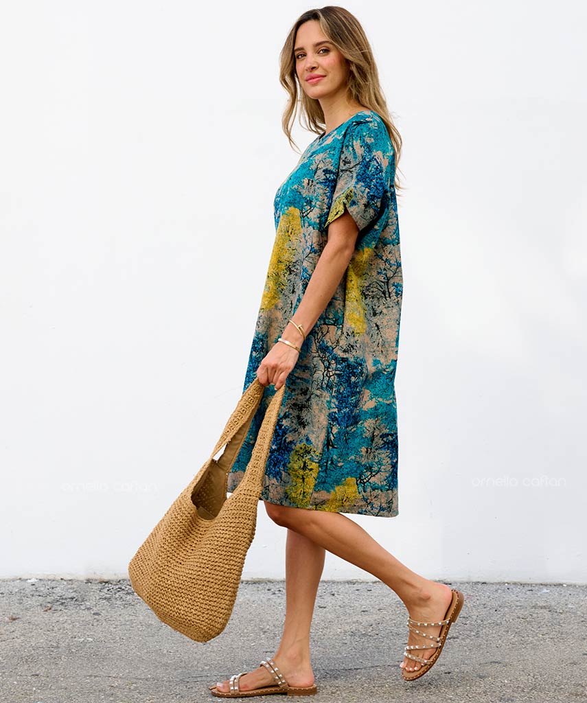 Casual, Abito Corto con Tasche – Ornella Caftan™