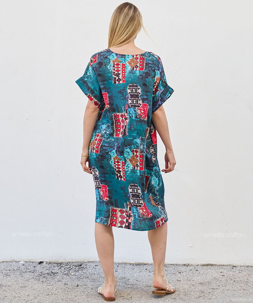 Casual, Abito Corto con Tasche – Ornella Caftan™