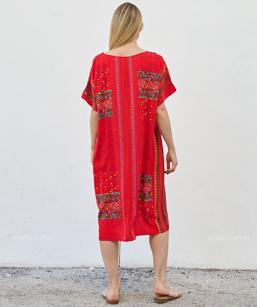 Casual, Abito Corto con Tasche – Ornella Caftan™